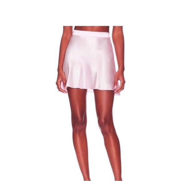 Manuri Lilly 2.4 Mini Skirt Pink Silk Size M - Picture 1 of 7